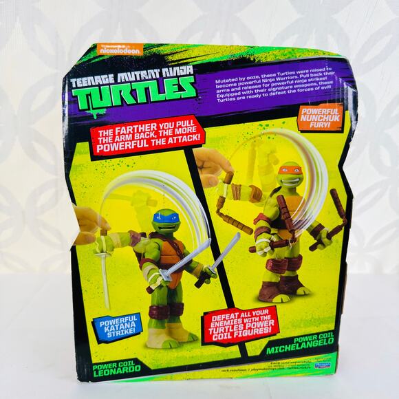 Playmates Nickelodeon Teenage Mutant Ninja TMNT Turtle Power Coil Michaelangelo - Picture 2 of 5